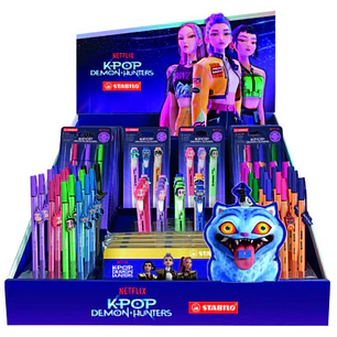 Stabilo K-Pop Demon Hunters Expositor con 72 Piezas en Total - Marcadores Swing Cool, Point 88, Pen 68, Pen 68 Metallic, Colores Surtidos