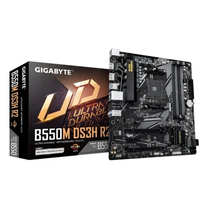 Gigabyte B550M DS3H R2 Placa Base AMD  AM4 4x DDR4 - M.2, SATA, PCIe 4.0 - M.2, SATA - HDMI, DP - MicroATX 1
