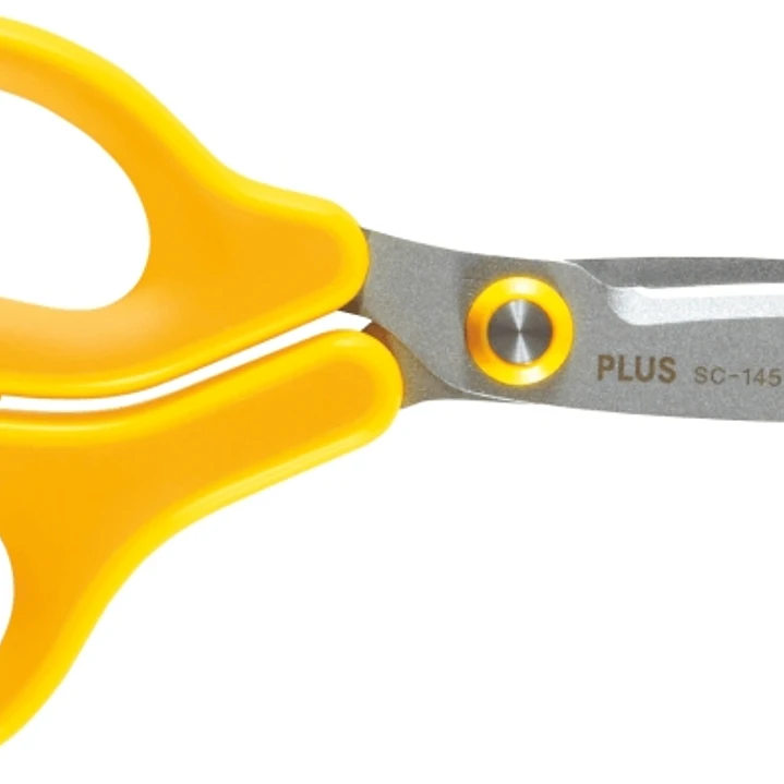 Plus Fitcut Curve Kids Tijera Escolar 14.5cm - Hojas Curvas - Punta Redondeada - Ergonomica - Uso Zurdo - Color Amarillo 1