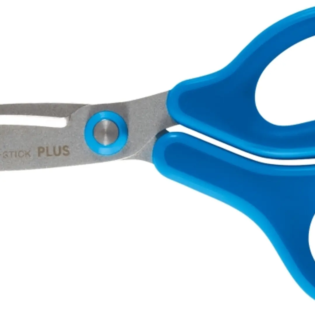 Plus Fitcut Curve Kids Tijera Escolar 14.5 cm - Hojas Curvas - Punta Redondeada - Ergonomica - Uso Diestro - Color Azul 1