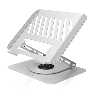 Aisens Soporte Sobremesa XL para Portatil / Tablet - Giratorio y Ajustable - Rotacion 360° - Plegable y Compacto - Antideslizante - Compatible 10-17