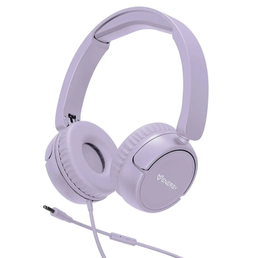 Energy Sistem Urban Auriculares con Cable - DeepBass - Diadema Extensible - Microfono Incorporado - Conexion Minijack 3.5mm - Color Lavanda 1