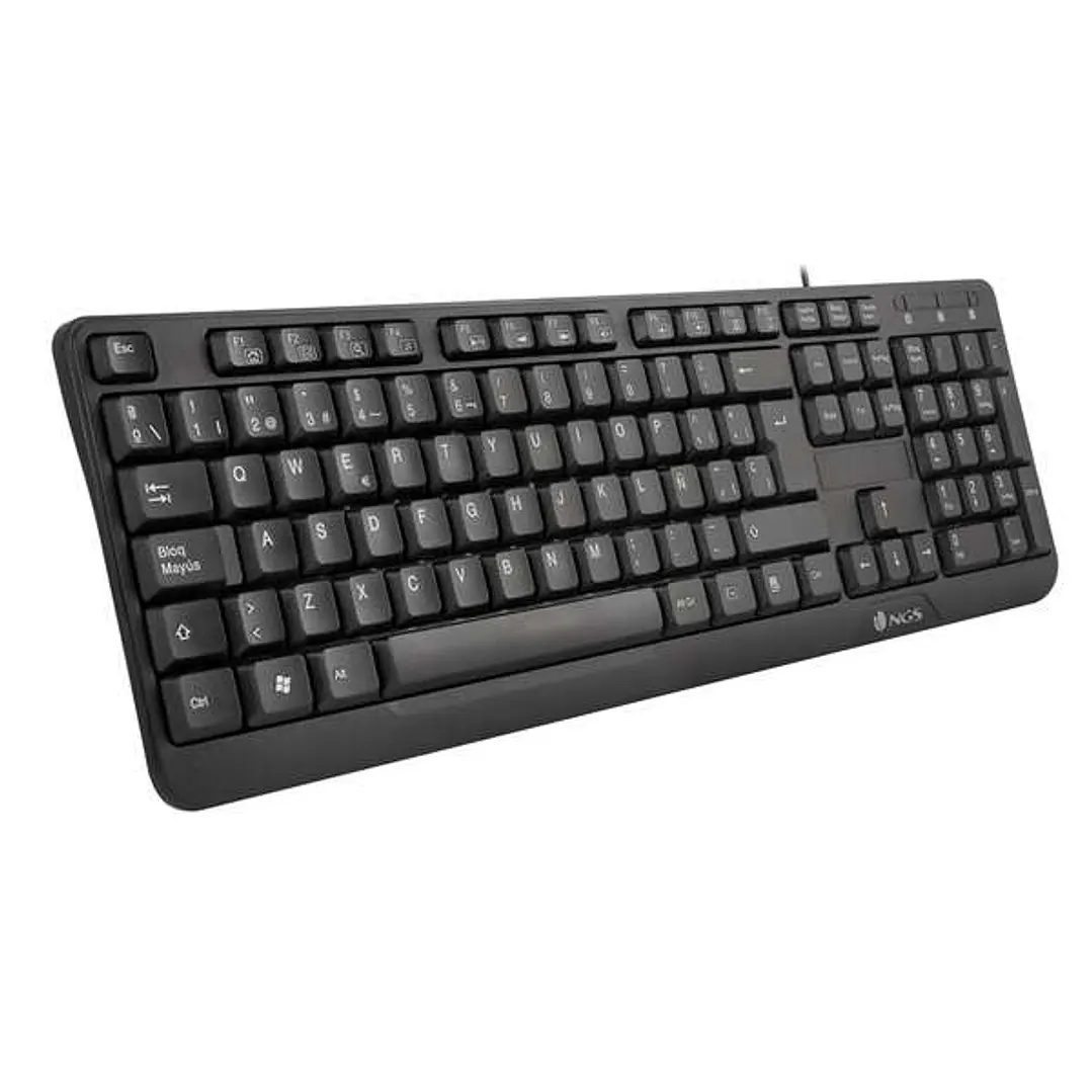 NGS FunkyV3 Teclado Multimedia USB - 12 Teclas Multimedia - Cable de 1.40m - Color Negro 1