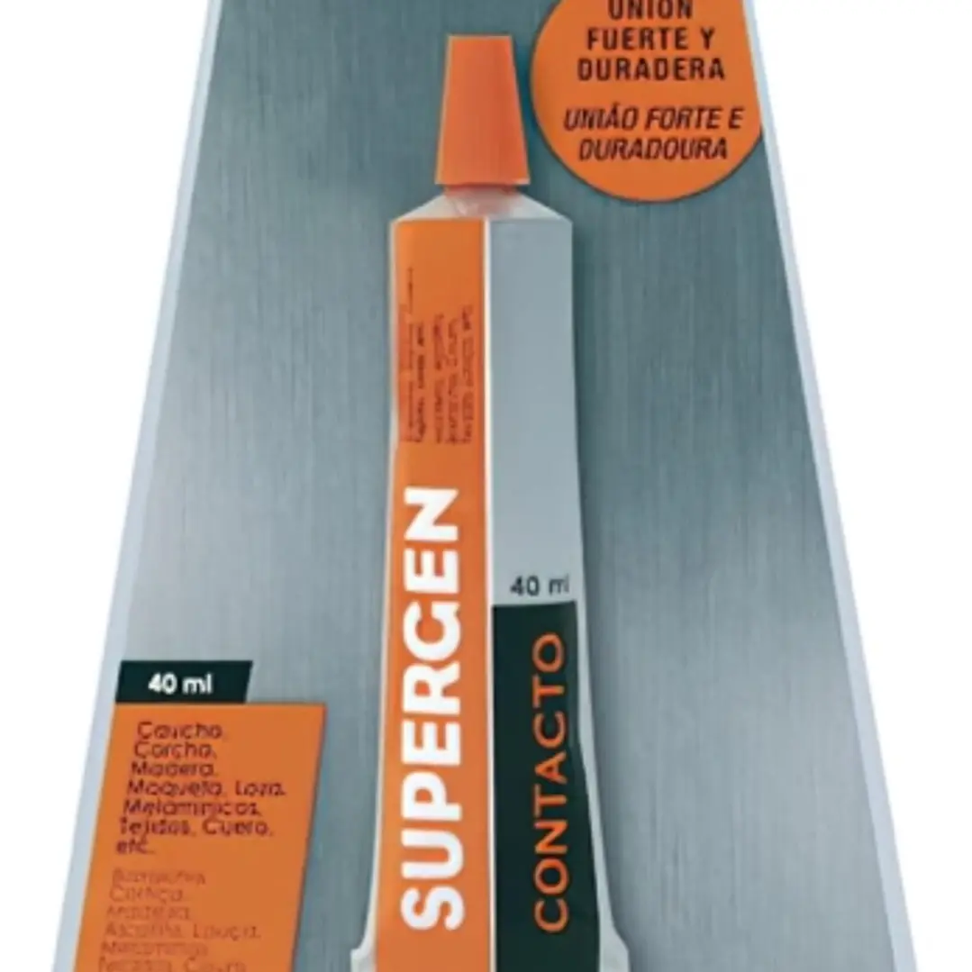 Supergen Contacto Pegamento 40ml - Secado Rapido - No Contiene Tolueno - Color Amarillo 1