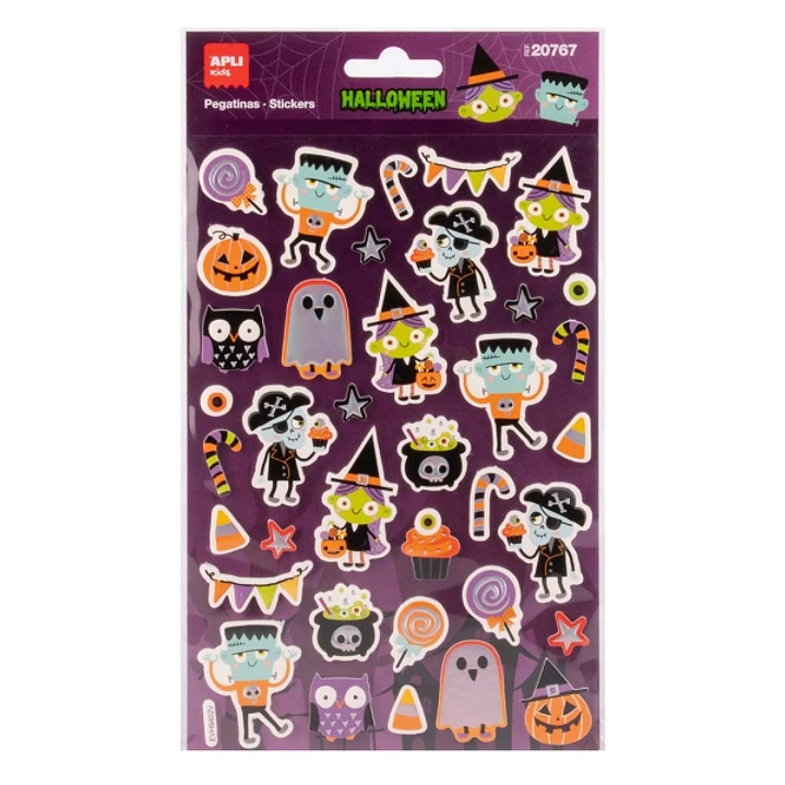 Apli Kids Foam Pack con 38 Pegatinas de Foam Halloween - Perfectas para Decorar Cuadernos, Agendas, etc... 1