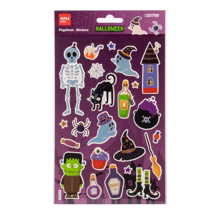 Apli Kids Esqueleto Pack con 22 Pegatinas de Halloween - Perfectas para Decorar Cuadernos, Agendas, etc... 1