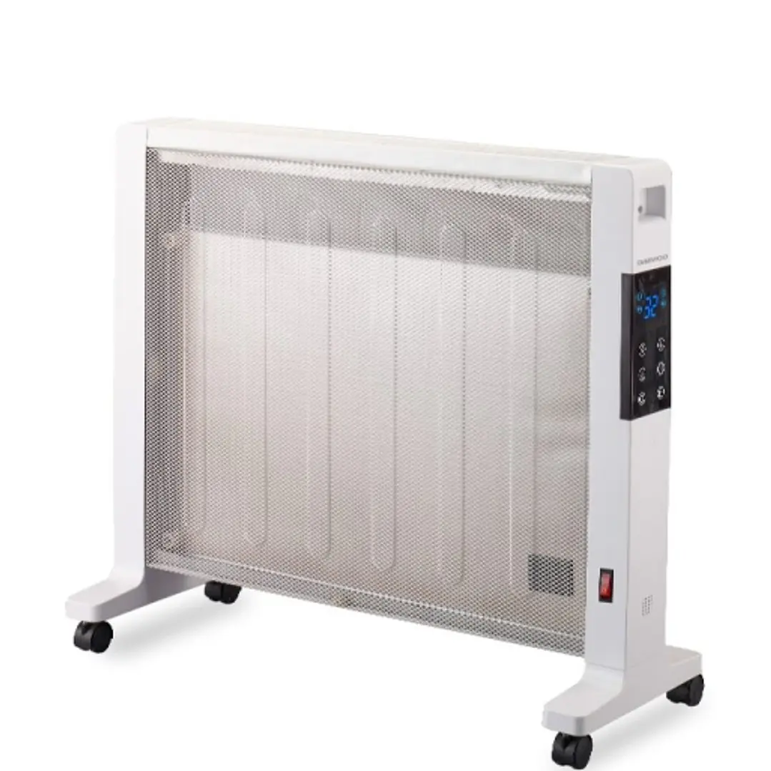 Daewoo DW9509 Radiador de Mica - Potencia 2000W - Mando a Distancia - Pantalla Digital Tactil - Termostato Regulable - 2 Niveles de Potencia - Ruedas  1