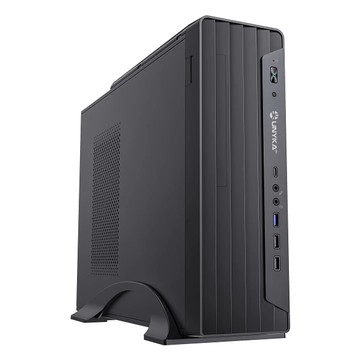 Unykach UK2012 Slim Caja Torre MicroATX + Fuente de Alimentacion SFX 300W 80+ Bronze - Tamaño Disco Soportado 3.5