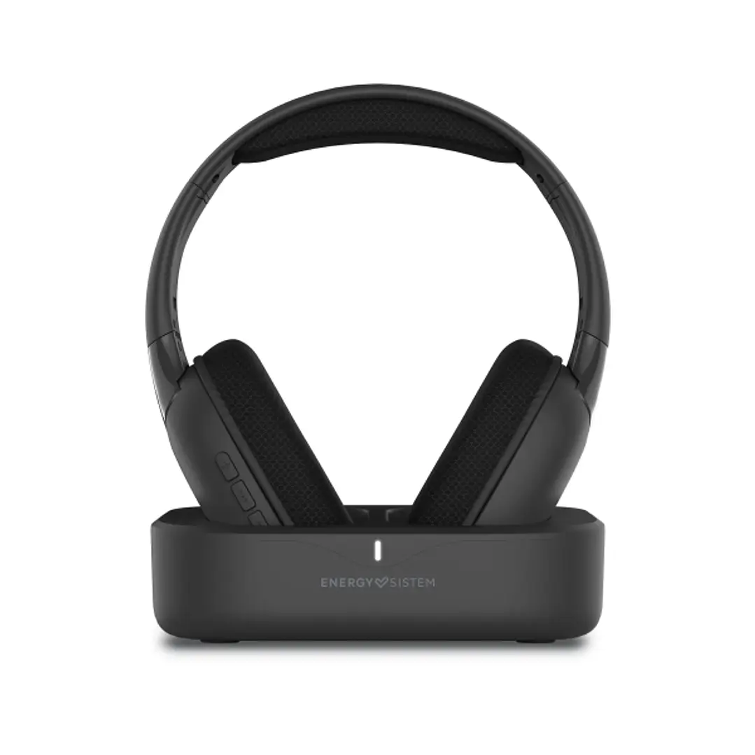Energy Sistem SoundReel TV Auriculares Para TV - Conexion RF, Bluetooth, Optico y Jack - Hasta 18h de Bateria - Compatible Con Todos los TV - Color Ne 1