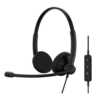 Epos Impact 100 UC USB Auricular Estereo con Microfono - Cancelacion de Ruido - Cable de 2m - USB-C,  USB-A - Color Negro