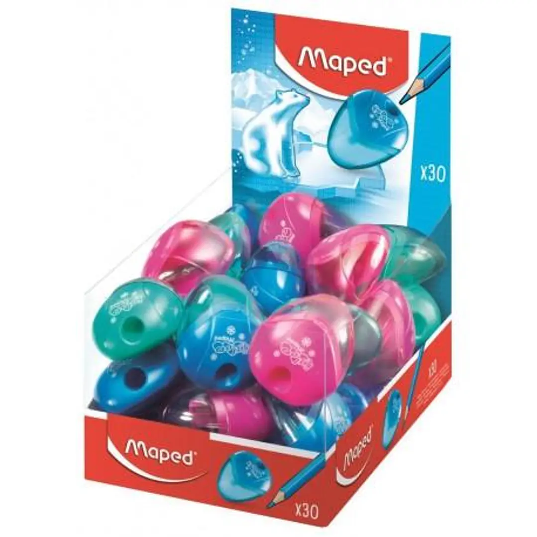 Maped I-Gloo Sacapuntas de 1 Orificio con Deposito de Gran Capacidad - Forma Ergonomica - Colores Surtidos 1