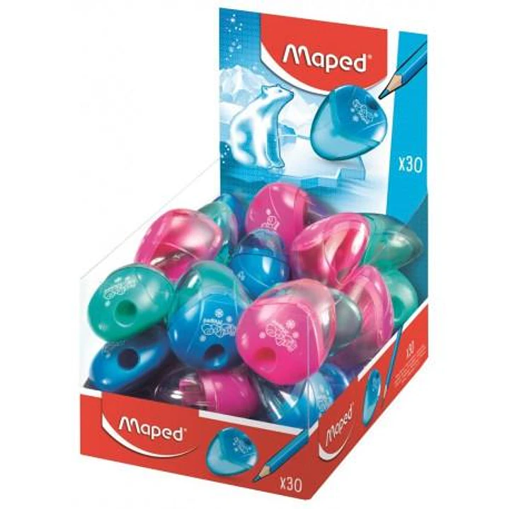 Maped I-Gloo Sacapuntas de 1 Orificio con Deposito de Gran Capacidad - Forma Ergonomica - Colores Surtidos 1