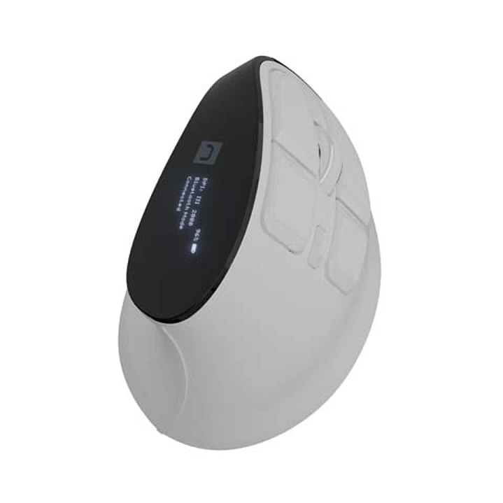 Natec Euphonie Pro Raton Optico Vertical Inalambrico - 2.400 dpi - Bluetooth + 2,4Ghz - 9 Botones - Color Blanco 1