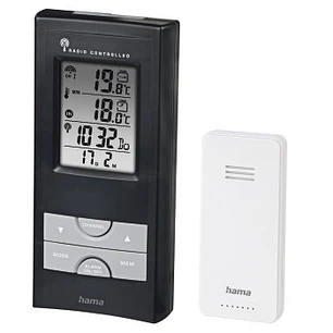 Hama Ews-165 Estacion Meteorologica - Reloj - Prevision Meteorologica - Sensor Exterior - Radiofrecuencia - Termometro - Higrometro - 7.9x3x16.5cm - C