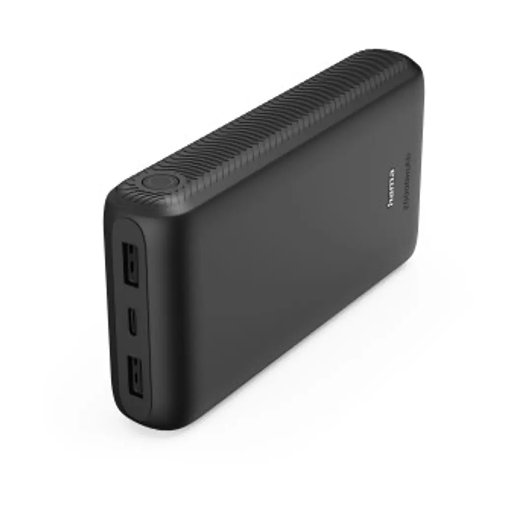 Hama New Performance-20 Bateria Externa Powerbank 20000mAh - Polimero de Litio - USB-C - USB-A - Carga Rapida - 3 Conexiones de Salida - Indicador de  1