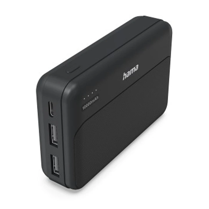 Hama Power Pack Pocket-10 Bateria Externa Powerbank 10000mAh - Polimero de Litio - USB-C - USB-A - Carga Rapida - 2 Conexiones de Salida - Indicador L 1