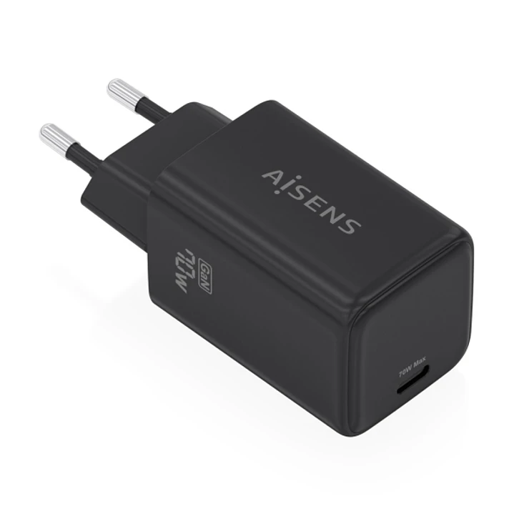 Aisens Cargador GAN 70W - 1x USB-C PD3.2 QC4.0 - Color Negro 1
