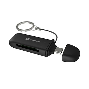 Natec Scarab C Lector de Tarjetas - SD,MICRO SD - USB-C  - Color Negro