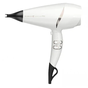 Remington Supercare Pro 2200AC Secador de Pelo 2200W - Boquillas Concentradoras - Motor AC Profesional - Color Blanco