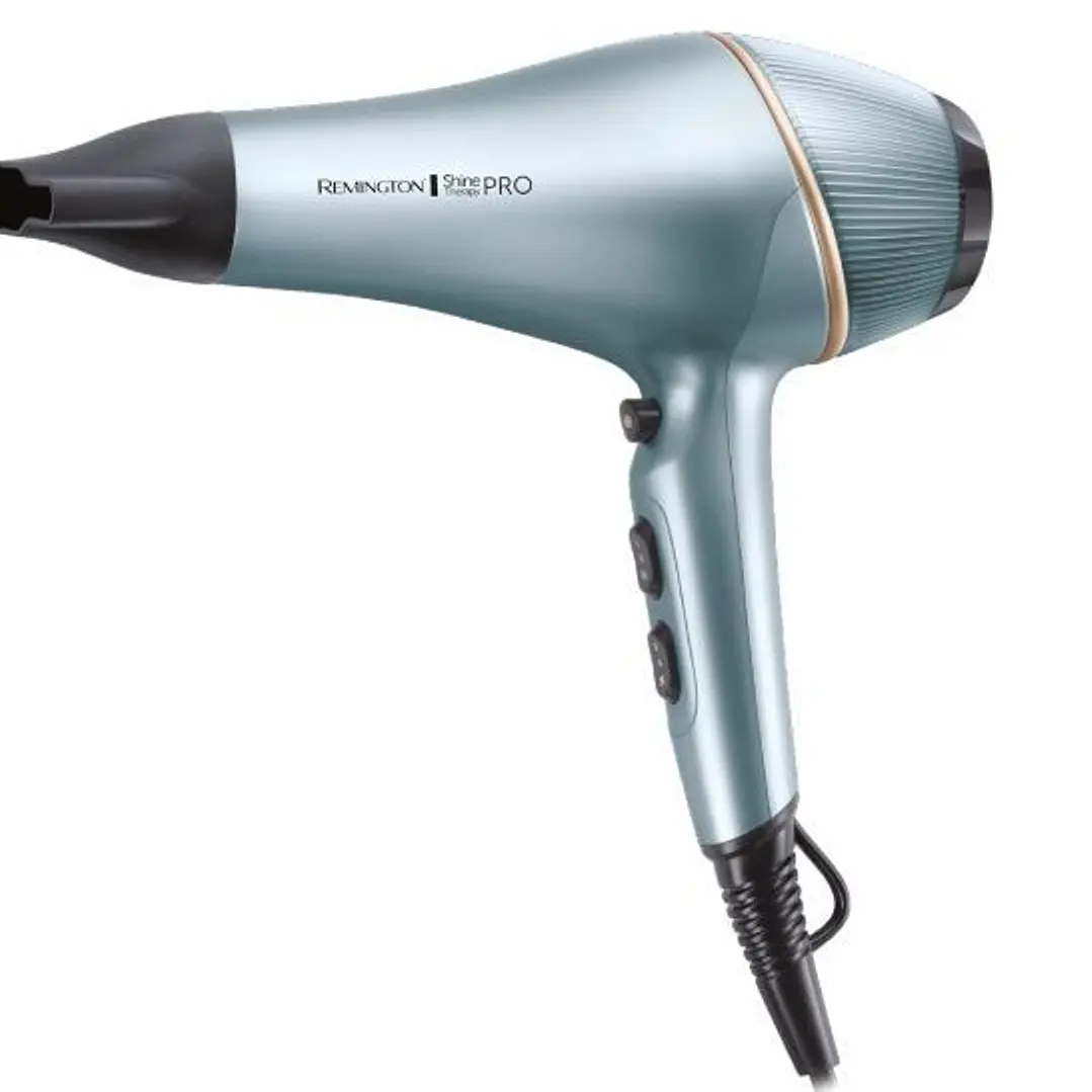 Remington Shine Therapy Pro Secador de Pelo 2200W - Tencologia Ionica - 3 Termperaturas 2 Velocidades -  Motor AC Profesional 1