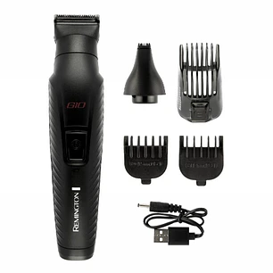 Remington G10 Graphite Kit Barbero Cortapelo - 10 en 1 - Cuchillas de Precision Recubiertas de Grafito - Bateria Recargable - Autonomia Hasta 40 min
