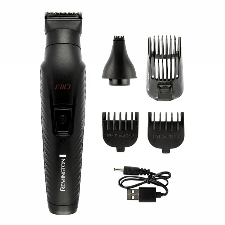 Remington G10 Graphite Kit Barbero Cortapelo - 10 en 1 - Cuchillas de Precision Recubiertas de Grafito - Bateria Recargable - Autonomia Hasta 40 min 1