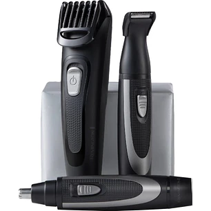 Remington The Works Kit Barbero - Cortabarbas, Perfilador y Recortador para Nariz y Orejas -