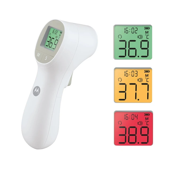 Motorola Nursery TE 95 Termometro sin Contacto - Pantalla Iluminada - Alerta de Fiebre - Color Blanco 1