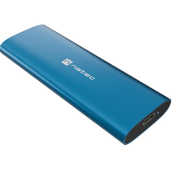 Natec Rhino Lite M.2 Caja Externa para Discos SSD M.2 - NVME/PCIe - USB-C 3.2 - Compatible con Discos de Hasta 10TB - Color Azul 1
