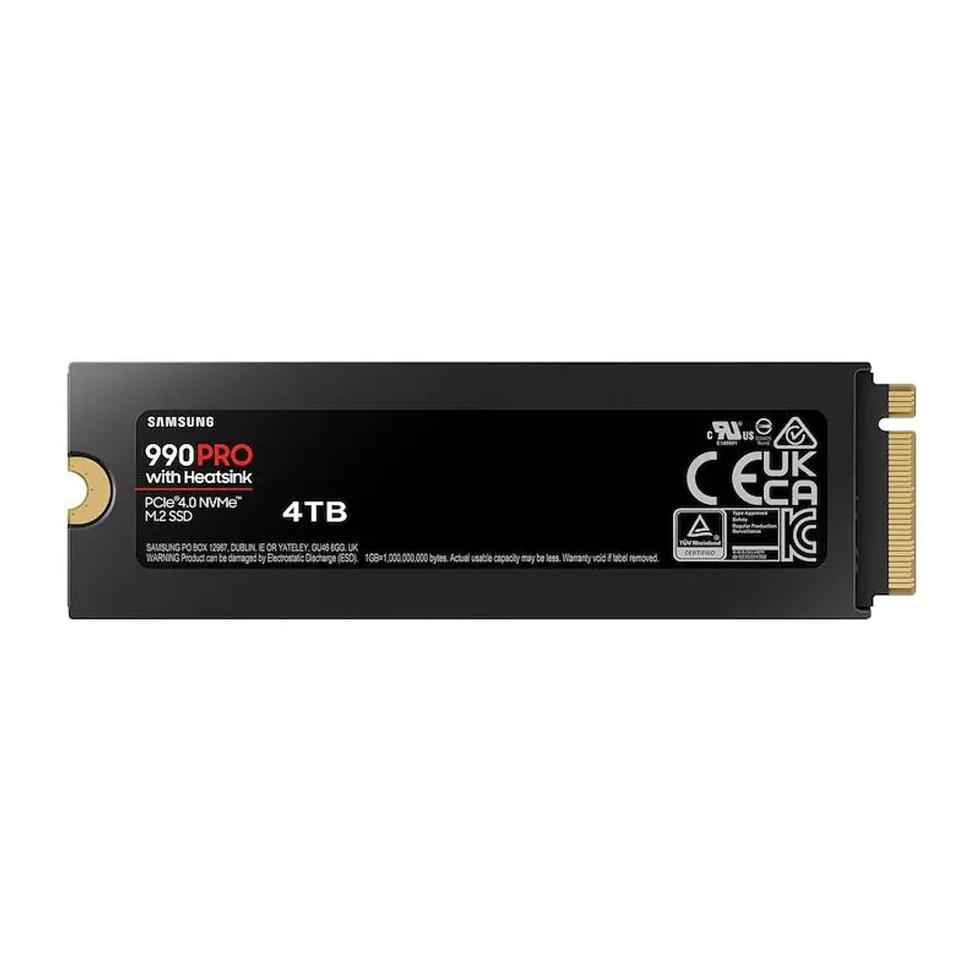 Samsung 990 PRO HeatSink SSD 4TB PCIe 4.0 NVMe M.2 3
