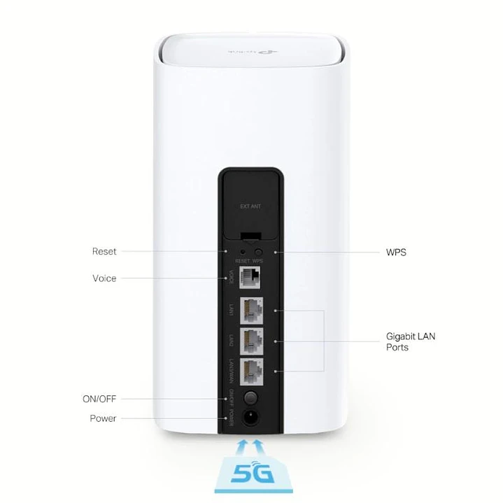 TP-Link NX510v Router VoIP 5G Wi-Fi 6 AX3000 2xGbE 2