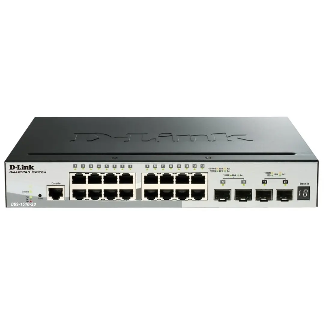 D-Link DGS-1510-20/E Switch L2 16xGb 2xSFP+ 2x10Gb 1