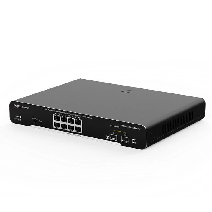 Reyee Switch L2 8xGb PoE+ 2xSFP Slots Rack 3