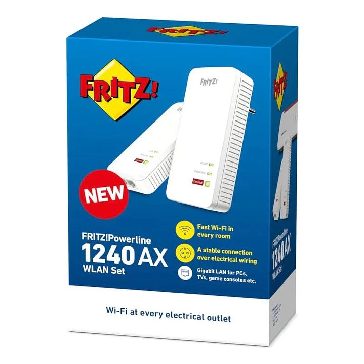 Fritz! Powerline 1240 AX WLAN Set Mesh 2xGbE 3