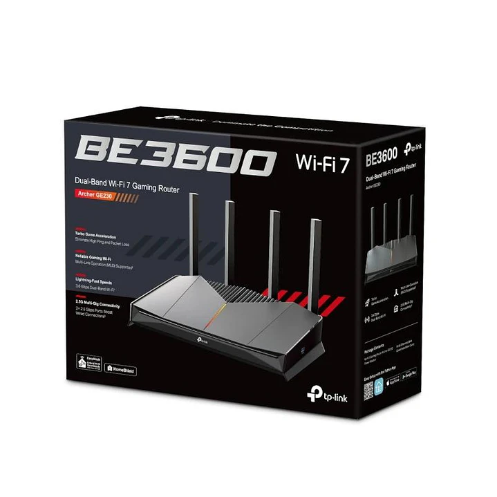 TP-Link Archer GE230 Router Gaming WiFi 7 2x2.5mGb 4