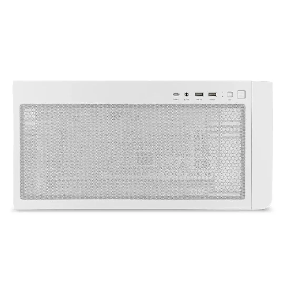 NOX Semitorre HUMMER ETHER  Cristal Curvo Blanco 4
