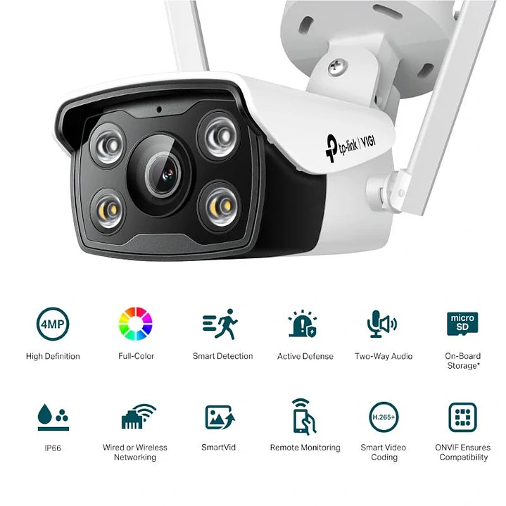 VIGI Cámara IP Bullet C340-W 4MP Plástico FColor 4 2