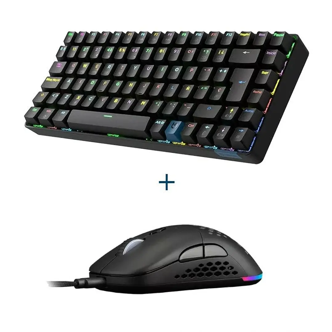 Hiditec Teclado GM1K Switch Red+Ratón GX30 PRO 1