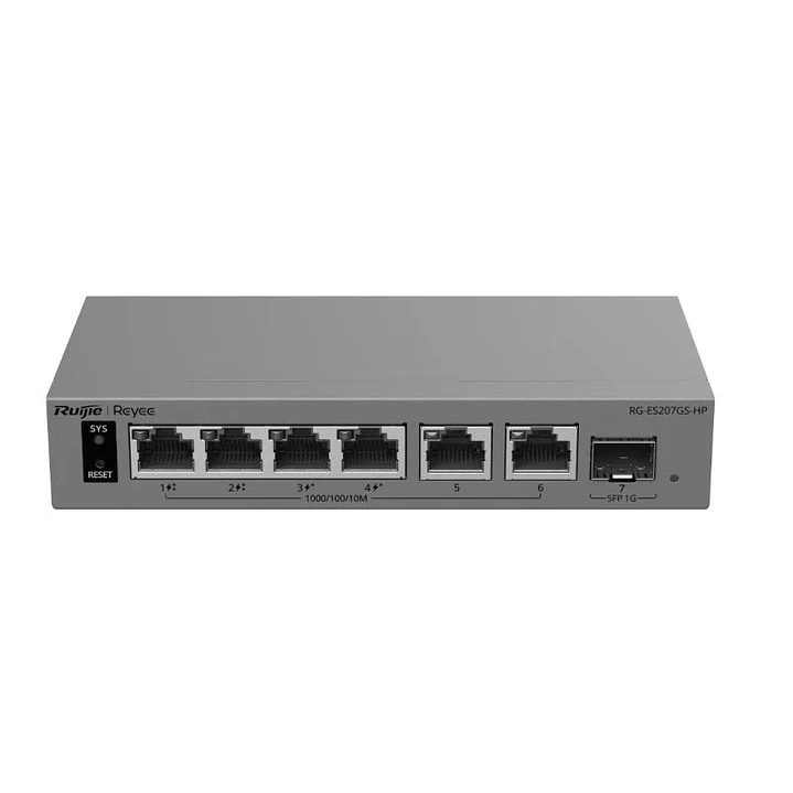 Reyee RG-ES207GS-HP Switch Cloud 2P PoE++ 2P PoE+ 1