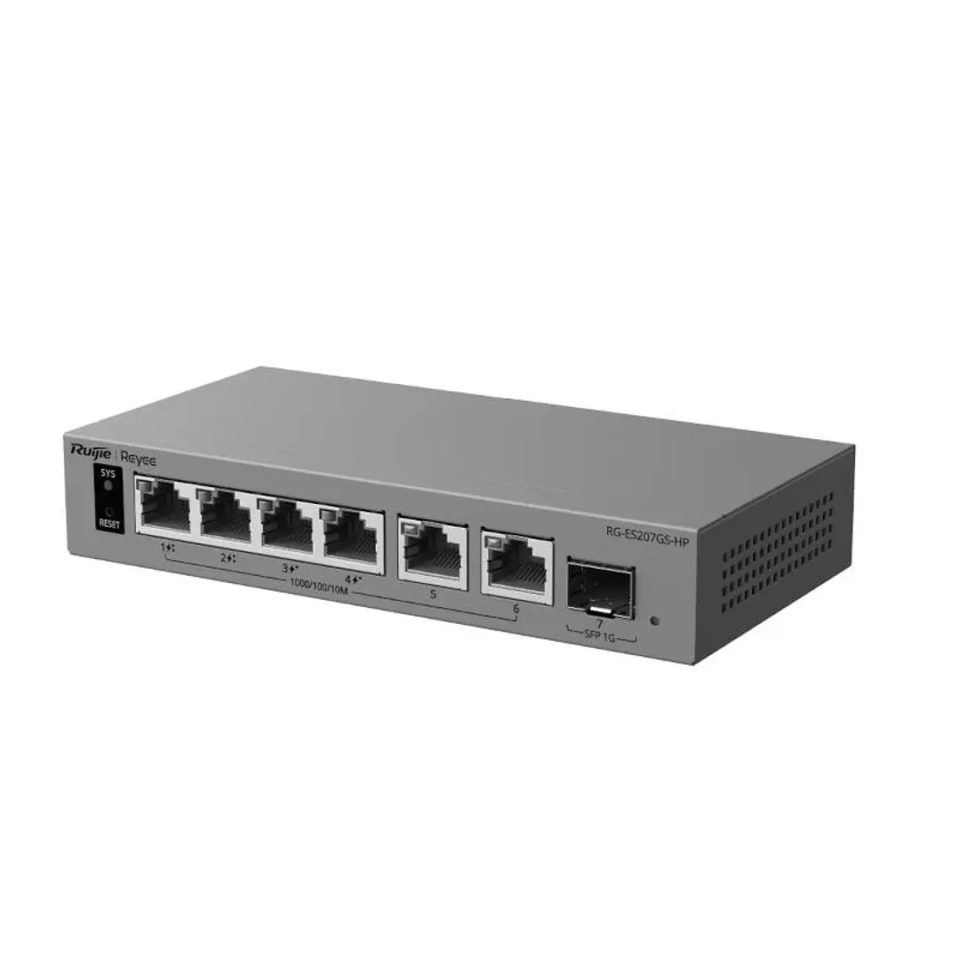 Reyee RG-ES207GS-HP Switch Cloud 2P PoE++ 2P PoE+ 3