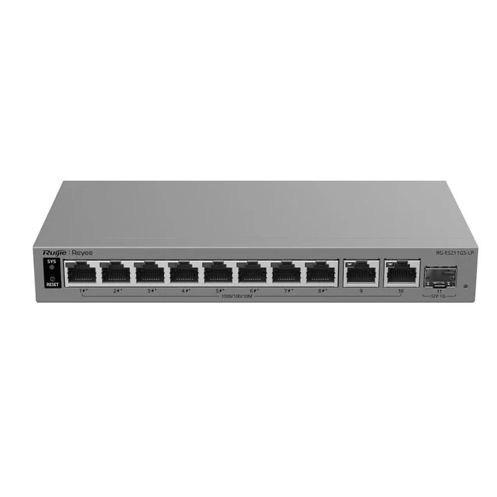 Reyee RG-ES211GS-LP Switch Cloud 8P PoE + 2P 1G + 1