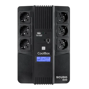 COOLBOX SAI SCUDO3 800VA/480W CON PANTALLA  LCD