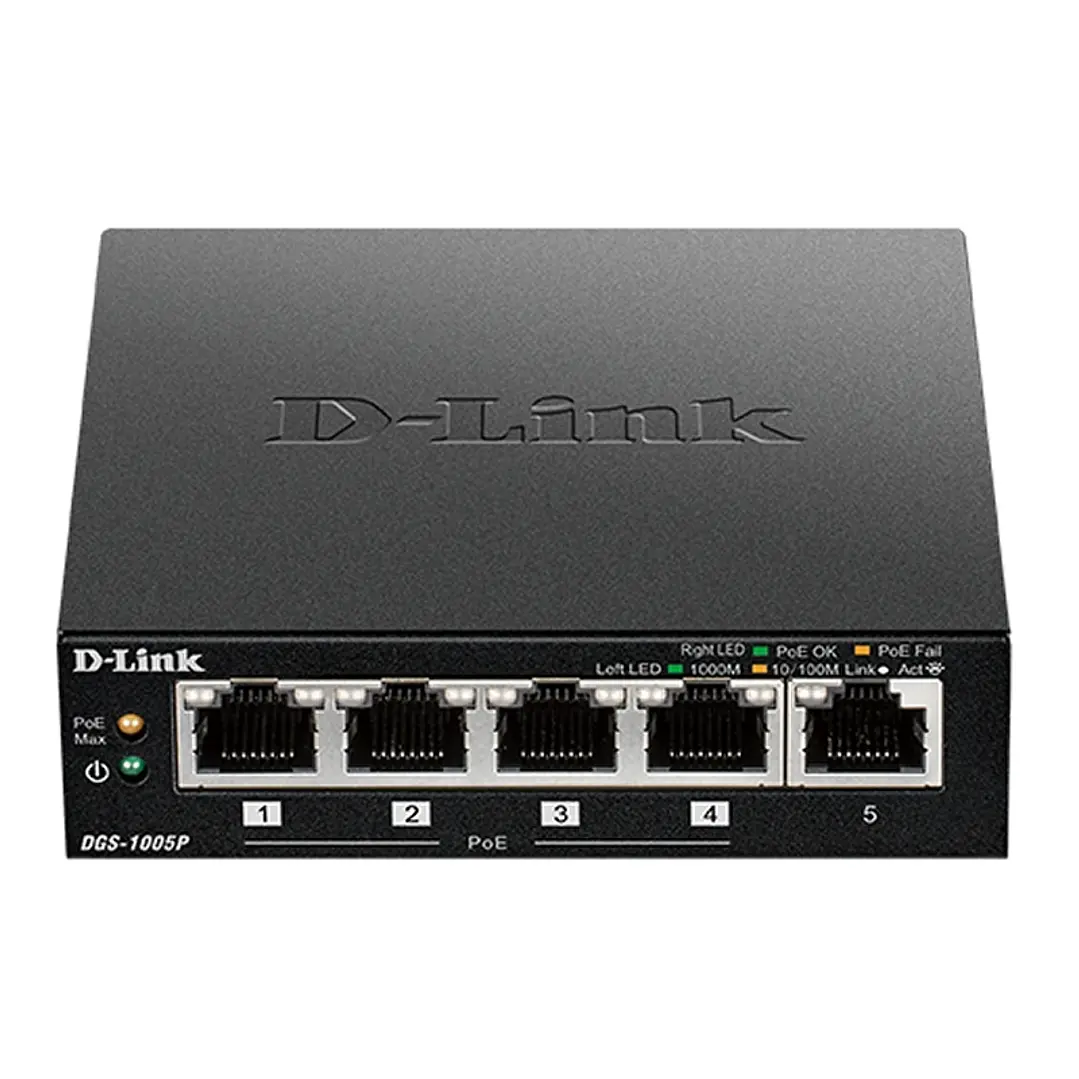 D-Link DGS-1005P Switch 5xGB 4xPoE 1