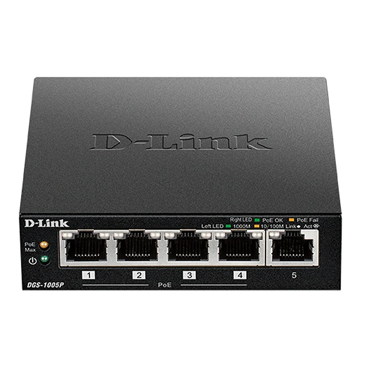 D-Link DGS-1005P Switch 5xGB 4xPoE 1