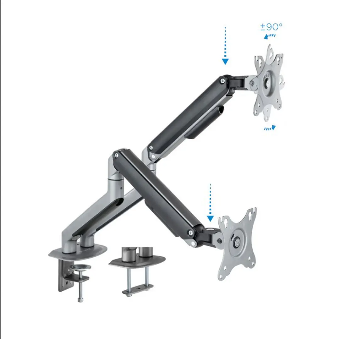 Tooq DB4132TNR-G Soporte mesa 2 monitor/tv 17-32