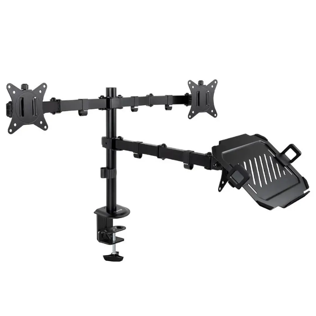 Tooq DB1202TN-B Soporte mesa 2 pantallas+ portatil 1