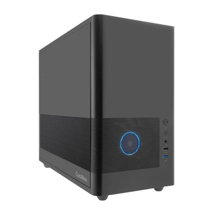Coolbox Caja Matx USB-C 3.2 G1 F.Metal S/Fte Negra 1