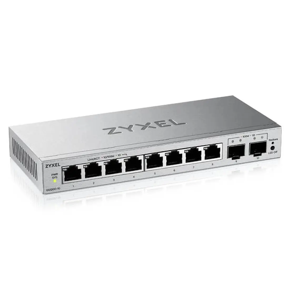 ZyXEL GS1200-10V3 Switch 8xGbE 2xSFP 2