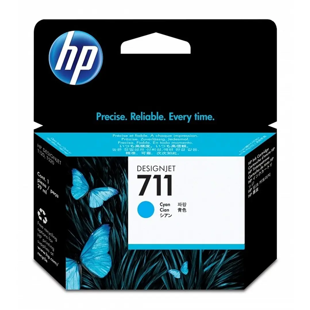 HP Cartucho 711 Cyan 1
