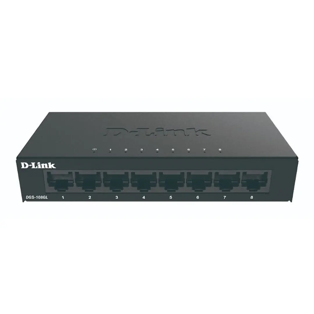 D-Link DGS-108GL Switch 8xGB Metal Plug&Play 1